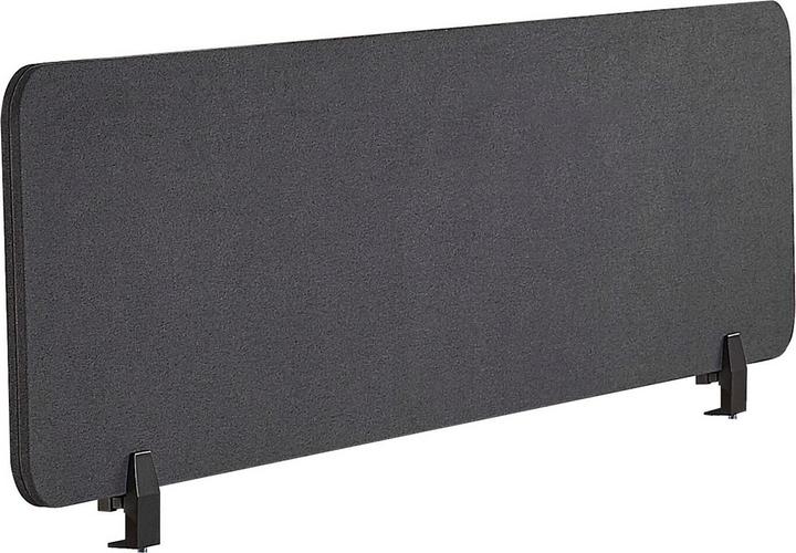 Image du produit Beliani Cloison de bureau gris foncé 130 x 40 cm WALLY (130 x 40 cm)