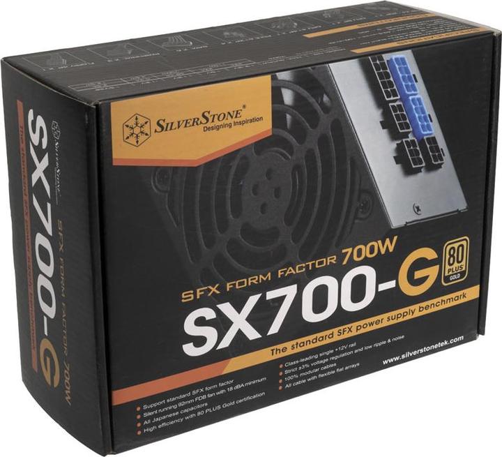 Actual product image Silverstone SST-SX700-G v1.1 SFX Power Supply 80 PLUS Gold, modular - 700 Watt (700 W)
