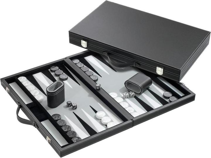 Image du produit Philos Backgammon gris médium similicuir (Allemand)
