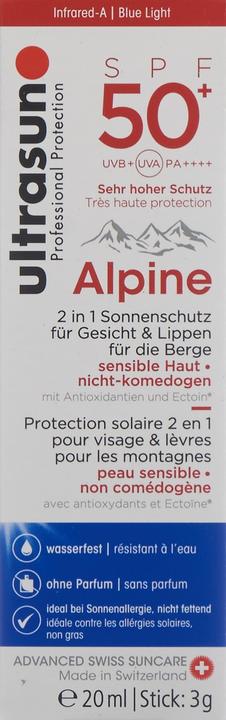 Produktbild Ultrasun Alpine (Sonnencreme Gesicht, Sonnenstick, SPF 50+, 20 ml, 40 g)