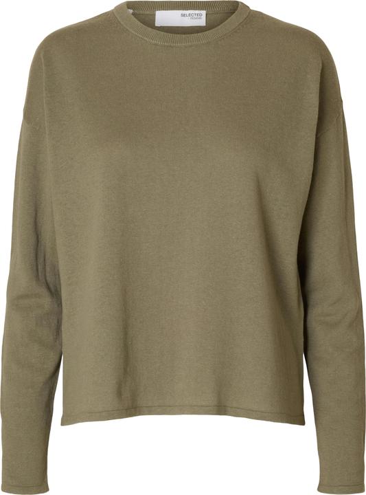 Selected Femme Leinenmix Strickpullover