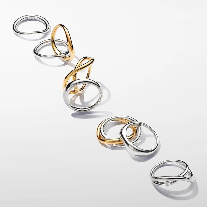 Actual product image Pandora Organic moulded band ring (54, 925 Silver)