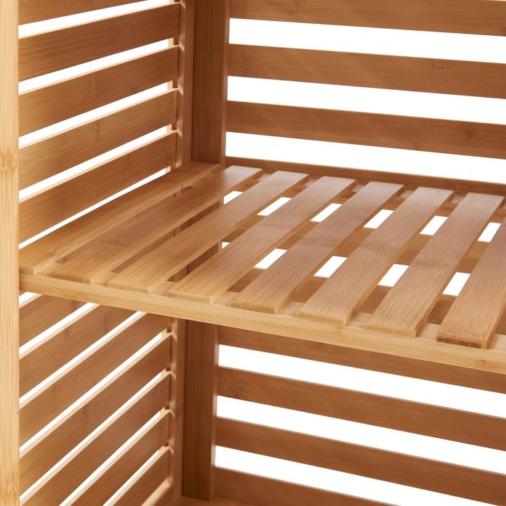 Image du produit En.Casa Hochschrank Boksereys 180x35x35 cm Bambus (180 x 35 x 35 cm)