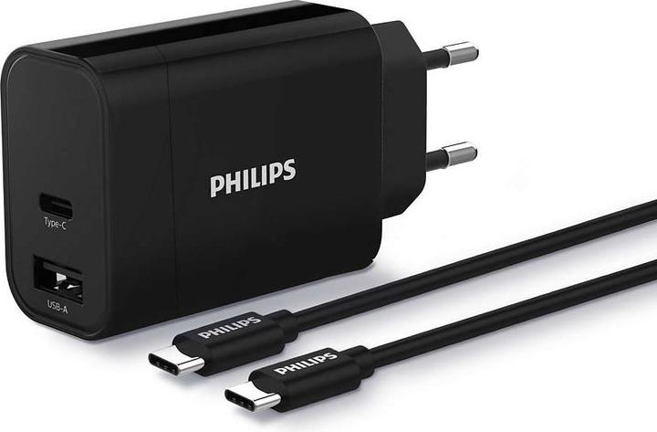 Immagine prodotto Philips Caricatore USB-A USB C 30W (PD, QC) con 1 cavo metro (30 W)