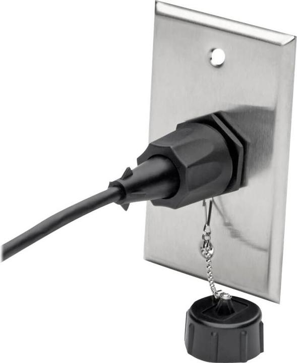 Actual product image Eaton Keystone Jack Cat6/Cat5e RJ45 Shielded Dust Cap Industrial - 110 Punch Down IP68 TAA (RJ45)
