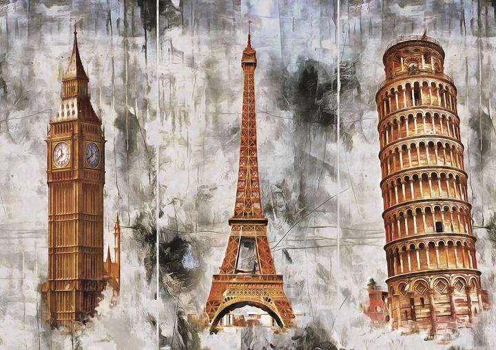 Actual product image Art Puzzle Puzzle 1000 Three Cities - Three Towers (1000 pieces)