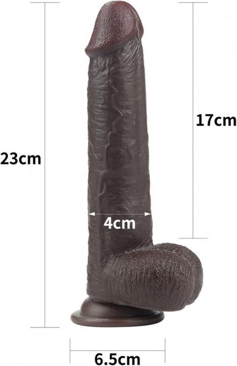 Actual product image Lovetoy Sliding Skin Dual Layer Dildo 23cm