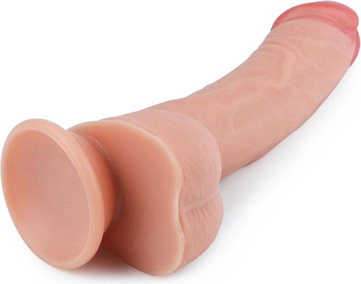 Actual product image Lovetoy Dual Layered Silicone Dildo 8.0"
