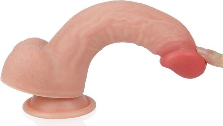 Actual product image Lovetoy Dual Layered Silicone Dildo 8.0"