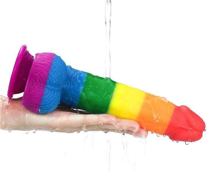 Actual product image Lovetoy Dildo Prider Liquid Silicone 9"