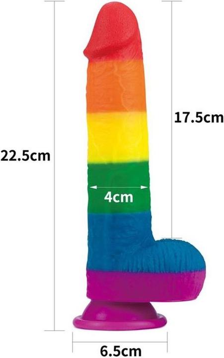 Actual product image Lovetoy Dildo Prider Liquid Silicone 9"