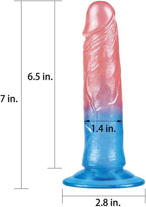 Actual product image Lovetoy Dildo Dazzle Studs 7.0"