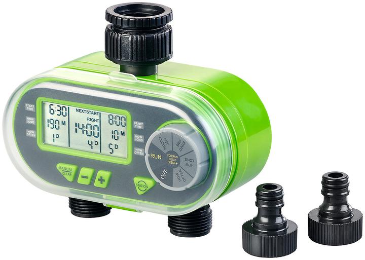 Actual product image Royal Gardineer BWC-200 Digital Irrigation Computer with 2 Connectors & Rain Sensor