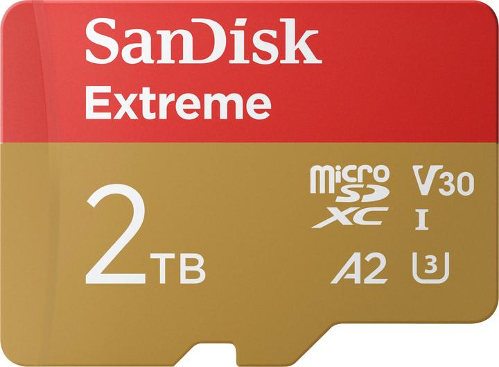 SanDisk Extreme UHS-I V30 (2000 GB, microSDXC, U3, UHS-I)