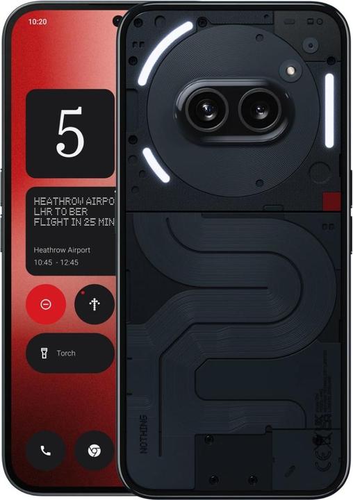 Nothing Phone (2a) (128 GB, Schwarz, 6.70", Dual SIM, 50 Mpx, 5G)