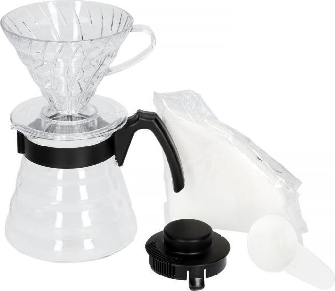 Actual product image Hario V60 Craft coffee drip set + serving utensils + filter (0.60 l)