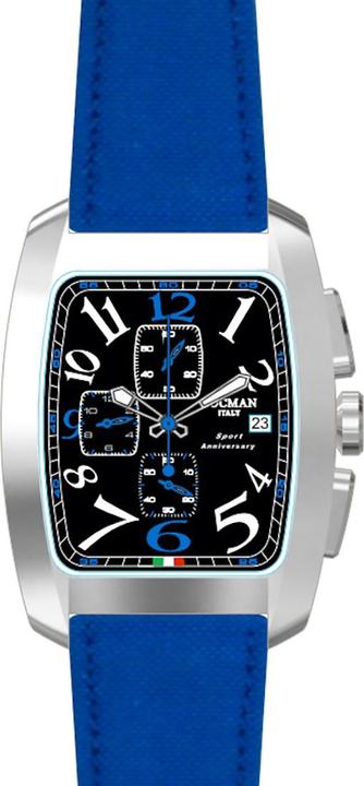 Produktbild Locman Italy Herrenuhr Sport Anniversary Chrono blau/schwarz Ref. 0470 (Chronograph, 37 mm)