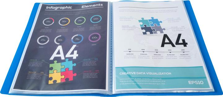 Produktbild Exacompta Sichtbuch PP Taschen blau (A4, 1 x)