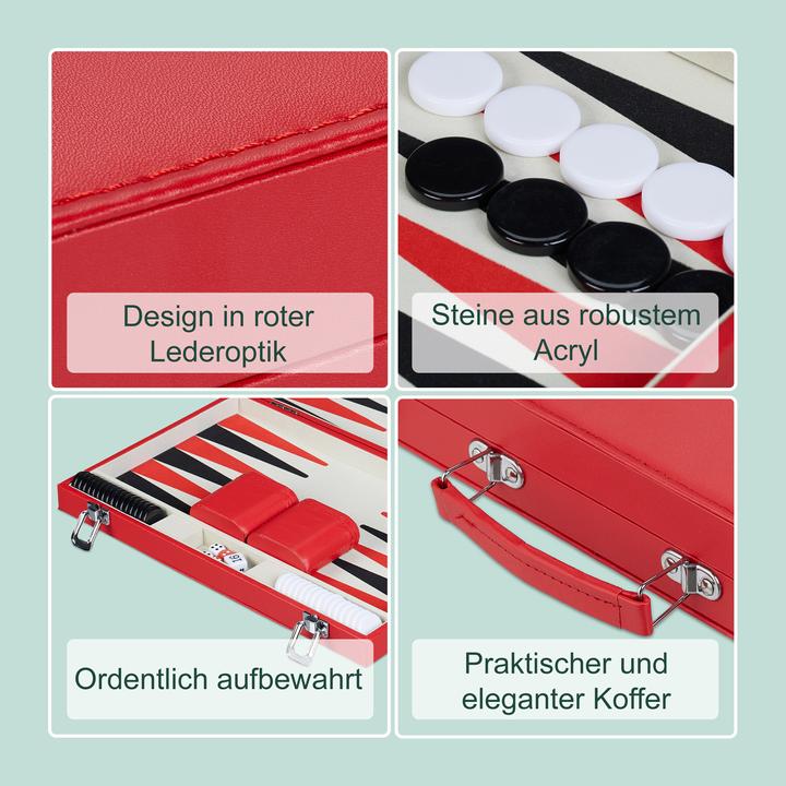 Produktbild Relaxdays Backgammon-Koffer