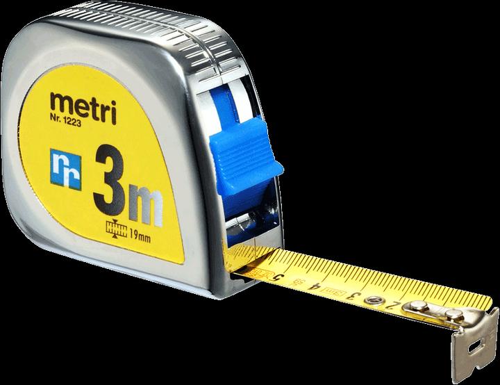 Rieffel 3m Rollmeter Chrom (mm)