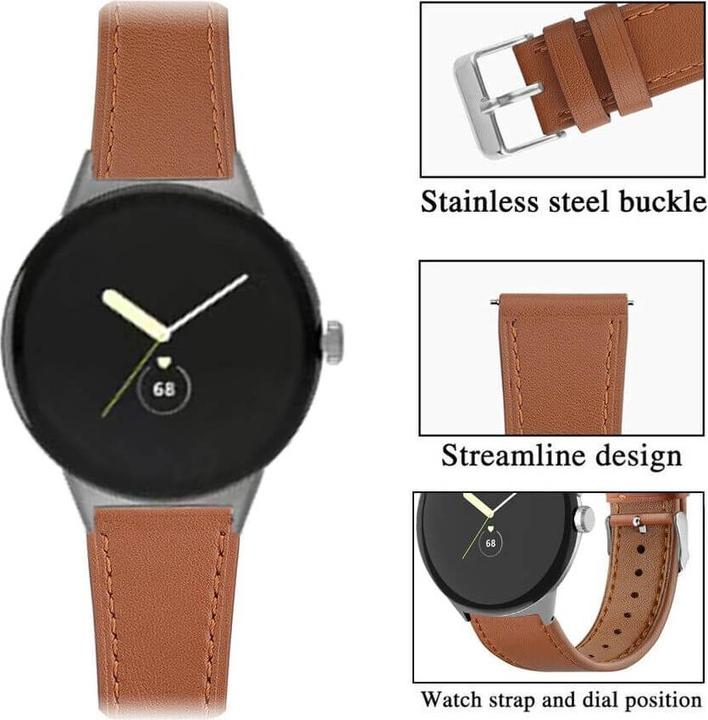 Immagine prodotto Cover-Discount Google Pixel Watch 3 - 45mm - Ersatzband Armband Leder (Cuoio)