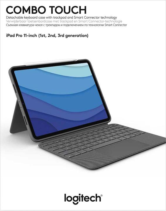 Actual product image Logitech Combo Touch (CH, iPad Pro 11 2021 (3rd Gen), iPad Pro 11 2020 (2. Gen), iPad Pro 11 2018 (1. Gen), iPad Pro 11 2022 (4th Gen))