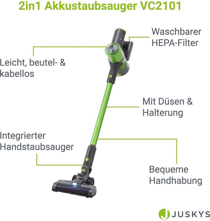 Immagine prodotto Juskys Hoover a batteria VC2101