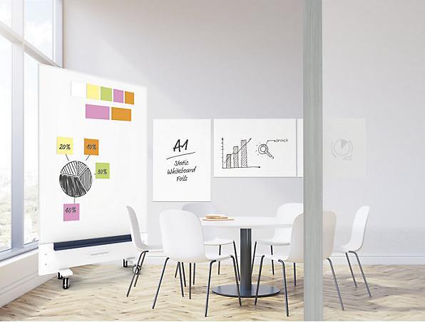 Produktbild Magnetoplan Haftnotiz Static Notes, DIN A4, 250 Stück sortiert (297 x 210 mm)