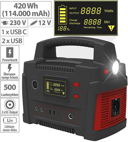 Image du produit Revolt Banque de puissance et convertisseur solaire (420 Wh, 4 kg)