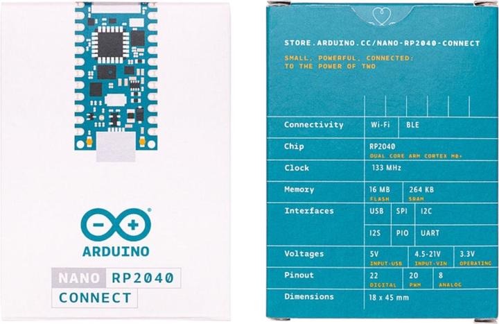 Immagine prodotto Arduino Scheda di sviluppo Nano RP2040 Collegare senza strisce di pin