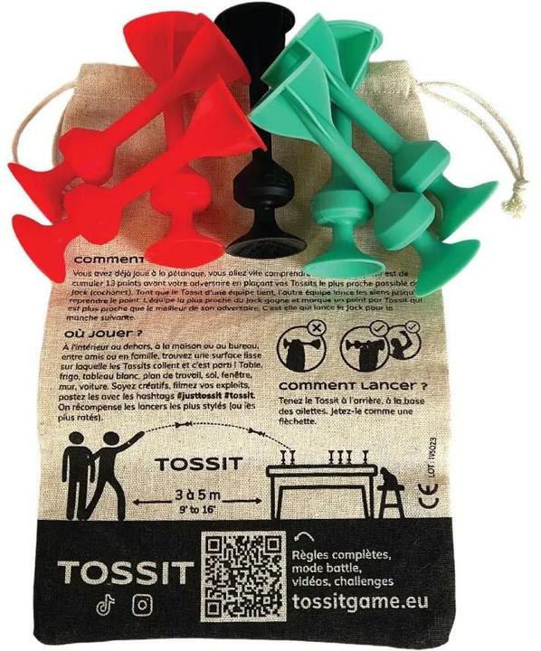 Produktbild Tossit Saugnapf-Darts - Set für 2 Spieler - Rot-Cyan (Französisch, Deutsch)