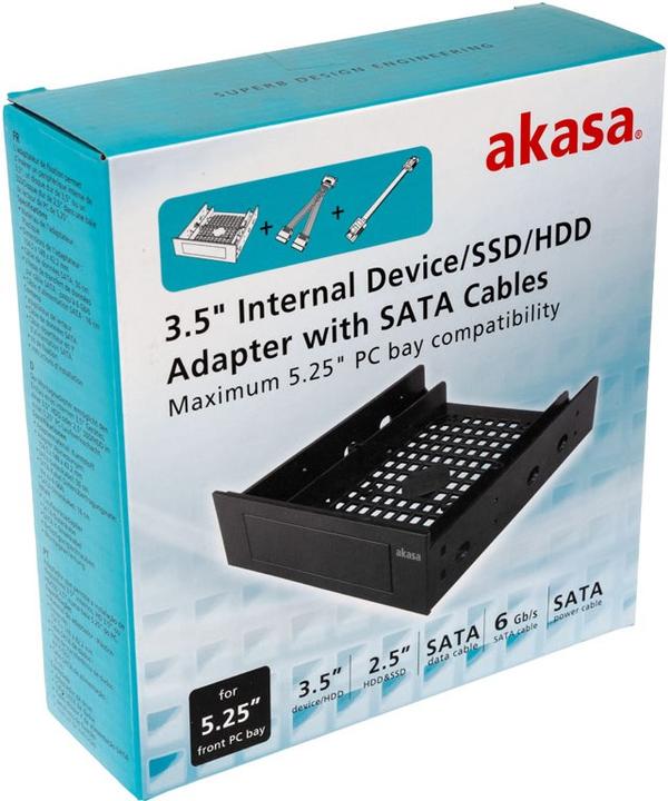 Produktbild Akasa Einbaurahmen 13,30cm (5,25") auf 2,5/3.5", SSD/HDD Adapter
