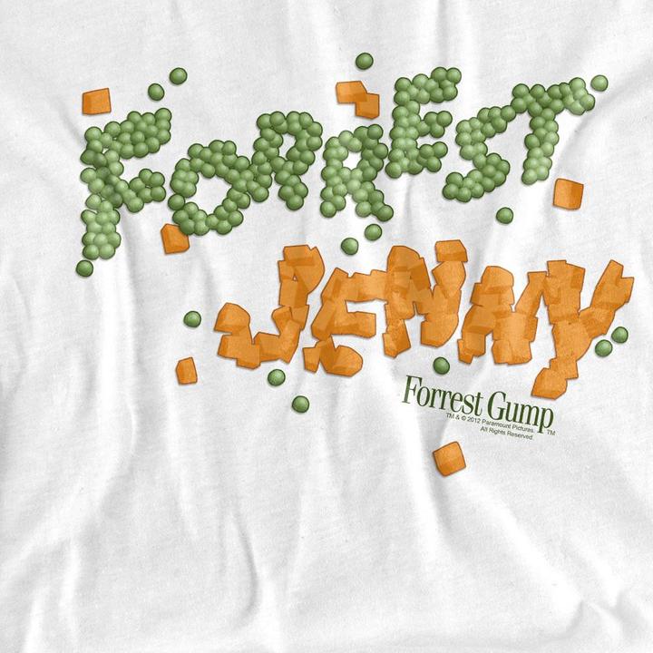 Actual product image Forrest Gump Unisex Adult Peas And Carrots T-Shirt (S)