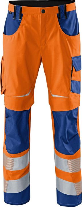 Actual product image Kübler unisex high visibility trousers REFLECTIQ orange, cornflower blue size 110 (110)
