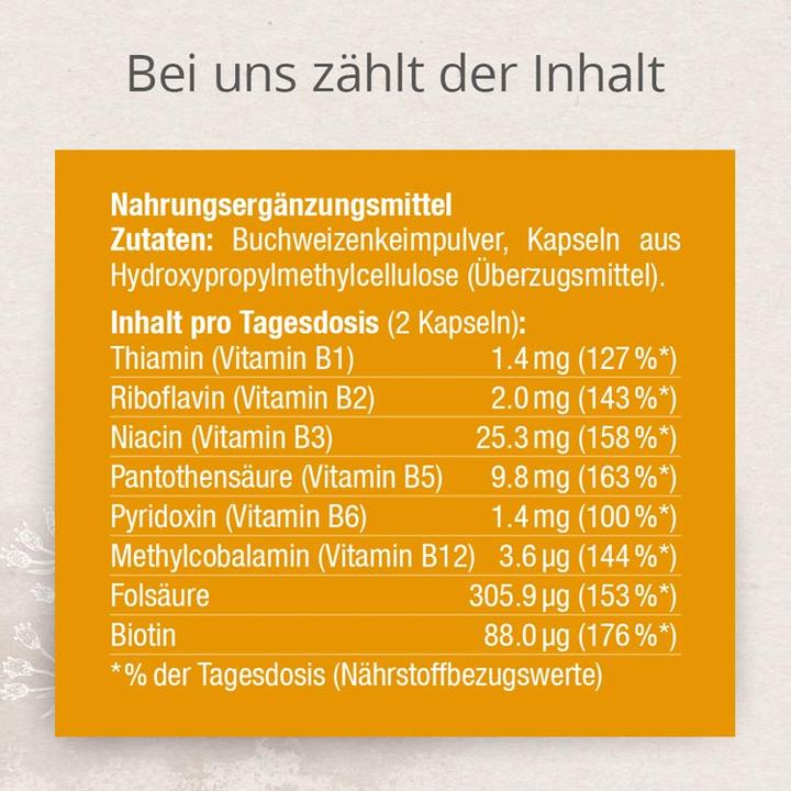 Nährwerte und Zutaten Effective Nature Vitamin-B Komplex (60 Stück, Kapseln, 30 g)