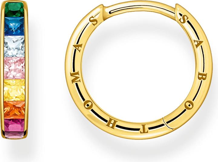 Produktbild Thomas Sabo Creolen Bunte Steine Pavé Gold- CR668-996-7 (925er Silber)