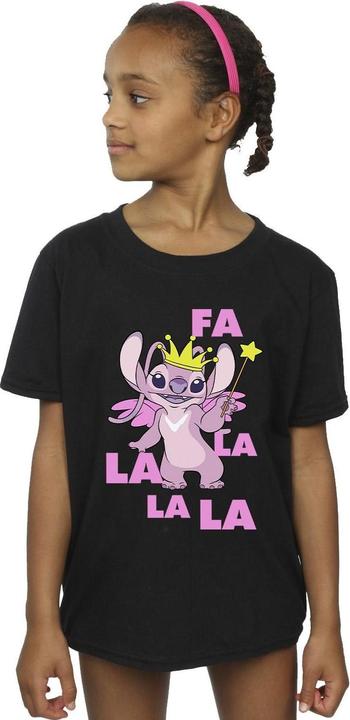 Actual product image Disney Girls Lilo & Stitch Angel Fa La La Cotton T-Shirt (152, 158)