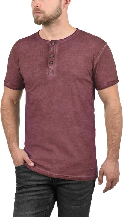 Immagine prodotto Solid Tihn T-Shirt A Maniche Corte Maglietta Da Uomo Con Collo Grandad In Cotone 100% (XL)