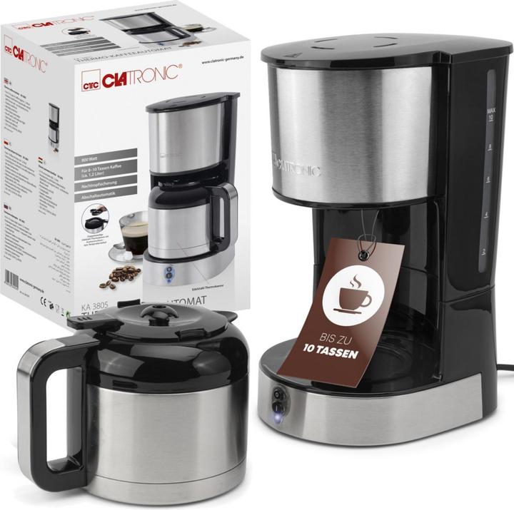 Produktbild Clatronic KA 3805 Kaffeemaschine silber, 8-10 Tassen