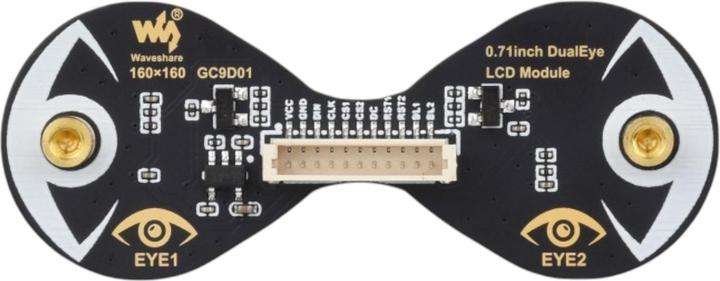 Image du produit WaveShare 0.71-Zoll Double Eye Rundes LCD Display 160×160 SPI
