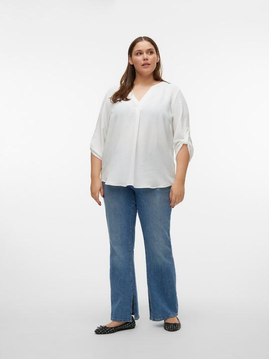 Produktbild Vero Moda Normal geschnitten V-Ausschnitt Curve Umgeschlagene Ärmelbündchen Top Top (54)