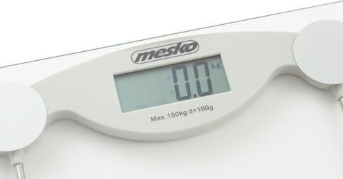 Actual product image Mesko MS 8137 personal scale Rectangle Transparent, White Electronic personal scale (150 kg)