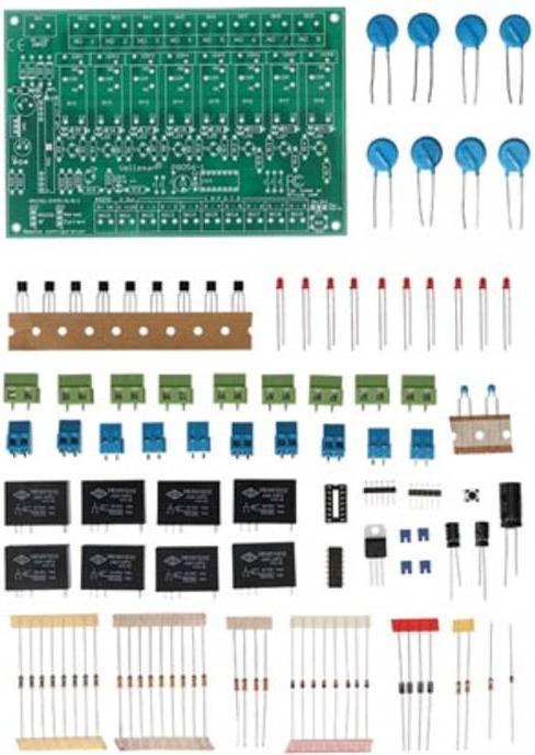 Actual product image Whadda 8 channel relay card