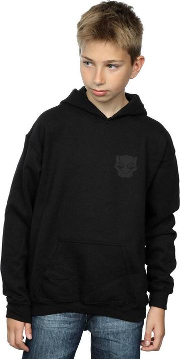 Immagine prodotto Felpa con cappuccio impressa sulla pelle per ragazzi Black Panther Black on Black (140, 146)