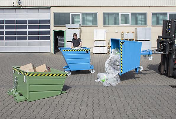 Image du produit eurokraft pro Benne basculante, avec bord de déversement bas (650 l)