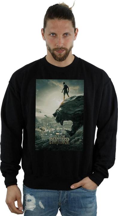 Immagine prodotto Felpa da uomo in cotone con poster di Black Panther (L)