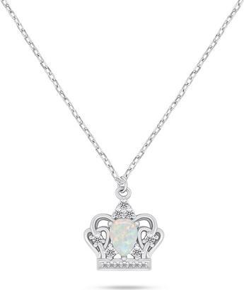 Immagine prodotto Brilio Argento - Collana in argento lucido Corona con opale NCL138W