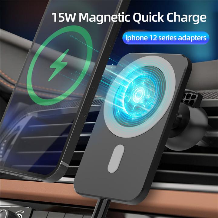 Actual product image PhoneLook 15W magnetic car wireless charger for Apple MagSafe