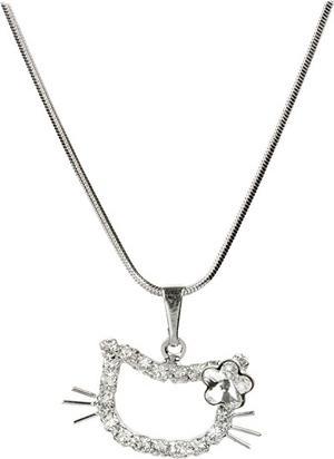 Immagine prodotto Levien Collana da ragazza Gattino con fiore di cristallo (L)