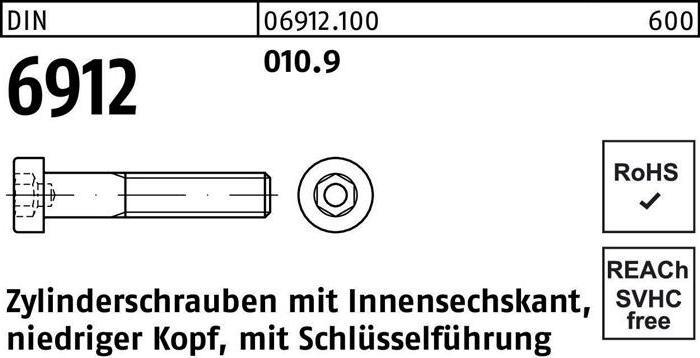 Actual product image Cheese head screw DIN 6912 with hexagon socket M 24 x 70 010.9 (25 Screws per piece)